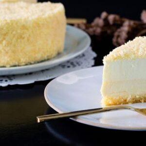 Cheesecake de Queijo Duplo de Baunilha